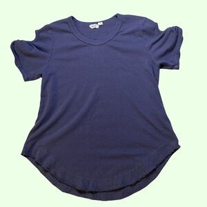 Wilt Periwinkle Short Sleeve Tie Shoulder Tee